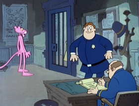 Screenshots from the 1978 DePatie Freleng cartoon Pink Panther in "A Pink Christmas"