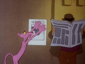 Screenshots from the 1978 DePatie Freleng cartoon Pink Panther in "A Pink Christmas"
