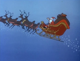 Screenshots from the 1978 DePatie Freleng cartoon Pink Panther in "A Pink Christmas"