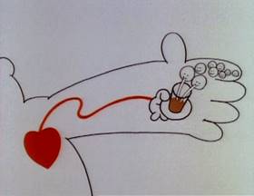 Screenshots from the 1979 Focus Design, Inc. cartoon Do the Circulation