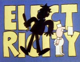 Screenshots from the 1979 Focus Design, Inc. cartoon Electricity, Electricity