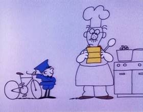 Screenshots from the 1979 Focus Design, Inc. cartoon Telegraph Line