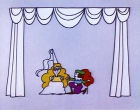 Screenshots from the 1979 Focus Design, Inc. cartoon Telegraph Line