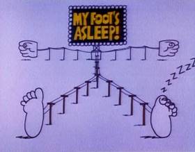 Screenshots from the 1979 Focus Design, Inc. cartoon Telegraph Line