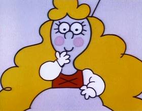 Screenshots from the 1979 Focus Design, Inc. cartoon Telegraph Line