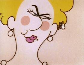 Screenshots from the 1979 Focus Design, Inc. cartoon Telegraph Line