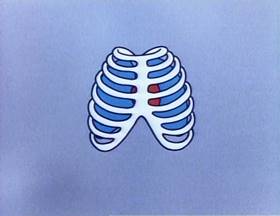 Screenshots from the 1979 Focus Design, Inc. cartoon Them Not-So-Dry Bones