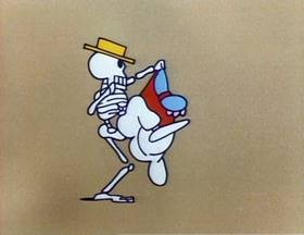 Screenshots from the 1979 Focus Design, Inc. cartoon Them Not-So-Dry Bones