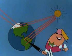 Screenshots from the 1979 Focus Design, Inc. cartoon The Greatest Show on Earth