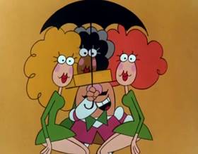 Screenshots from the 1979 Focus Design, Inc. cartoon The Greatest Show on Earth