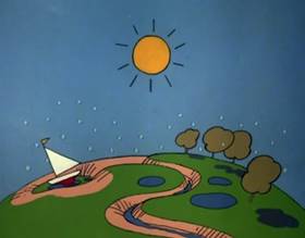 Screenshots from the 1979 Focus Design, Inc. cartoon The Greatest Show on Earth