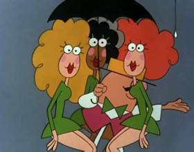 Screenshots from the 1979 Focus Design, Inc. cartoon The Greatest Show on Earth