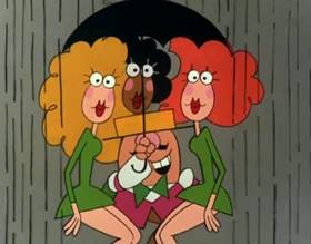 Screenshots from the 1979 Focus Design, Inc. cartoon The Greatest Show on Earth