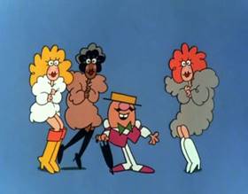 Screenshots from the 1979 Focus Design, Inc. cartoon The Greatest Show on Earth