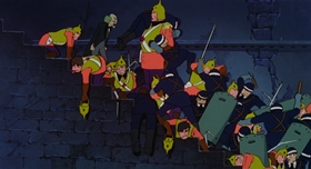Screenshots from the 1979 TMS Entertainment cartoon Lupin III: The Castle of Cagliostro