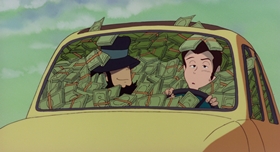 Screenshots from the 1979 TMS Entertainment cartoon Lupin III: The Castle of Cagliostro
