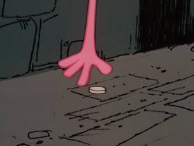 Screenshots from the 1979 DePatie Freleng cartoon Pink Pull