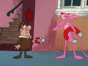 Screenshots from the 1979 DePatie Freleng cartoon Pink Pull
