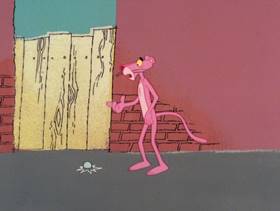 Screenshots from the 1979 DePatie Freleng cartoon Pink Pull