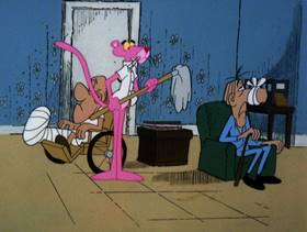 Screenshots from the 1979 DePatie Freleng cartoon Doctor Pink