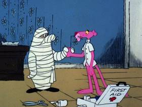 Screenshots from the 1979 DePatie Freleng cartoon Doctor Pink