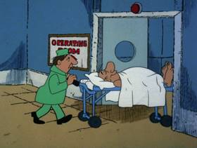 Screenshots from the 1979 DePatie Freleng cartoon Doctor Pink