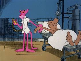 Screenshots from the 1979 DePatie Freleng cartoon Doctor Pink