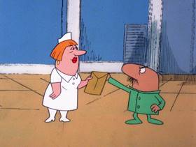 Screenshots from the 1979 DePatie Freleng cartoon Doctor Pink