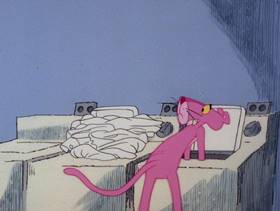 Screenshots from the 1979 DePatie Freleng cartoon Pink Suds