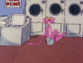 Screenshots from the 1979 DePatie Freleng cartoon Pink Suds