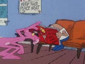 Screenshots from the 1979 DePatie Freleng cartoon Pink Suds