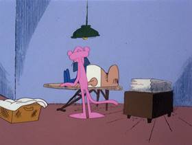 Screenshots from the 1979 DePatie Freleng cartoon Pink Suds