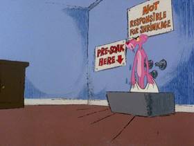 Screenshots from the 1979 DePatie Freleng cartoon Pink Suds