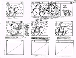 Storyboards from the 1979 Filmation cartoon Beau Jest