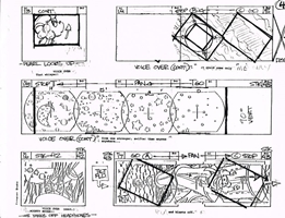 Storyboards from the 1979 Filmation cartoon Beau Jest