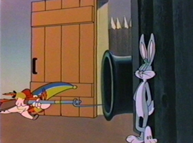 Screenshots from the 1981 Warner Bros. cartoon Bugs Bunny: All American Hero