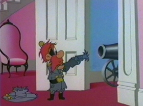 Screenshots from the 1981 Warner Bros. cartoon Bugs Bunny: All American Hero