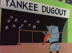 Screenshots from the 1981 Warner Bros. cartoon Bugs Bunny: All American Hero