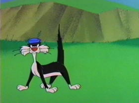 Screenshots from the 1981 Warner Bros. cartoon Bugs Bunny: All American Hero