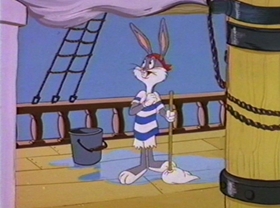 Screenshots from the 1981 Warner Bros. cartoon Bugs Bunny: All American Hero