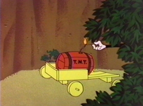 Screenshots from the 1981 Warner Bros. cartoon Bugs Bunny: All American Hero