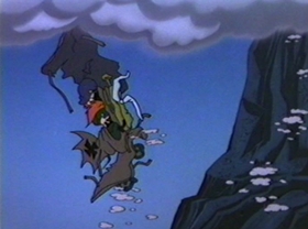 Screenshots from the 1981 Warner Bros. cartoon Bugs Bunny: All American Hero