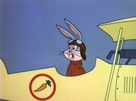 Screenshots from the 1981 Warner Bros. cartoon Bugs Bunny: All American Hero
