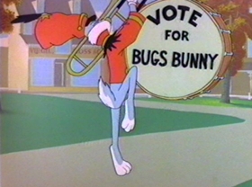 Screenshots from the 1981 Warner Bros. cartoon Bugs Bunny: All American Hero