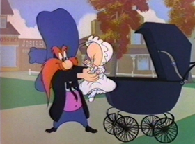 Screenshots from the 1981 Warner Bros. cartoon Bugs Bunny: All American Hero