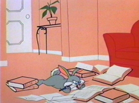 Screenshots from the 1981 Warner Bros. cartoon Bugs Bunny: All American Hero