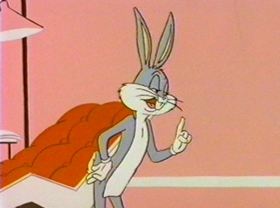 Screenshots from the 1981 Warner Bros. cartoon Bugs Bunny: All American Hero