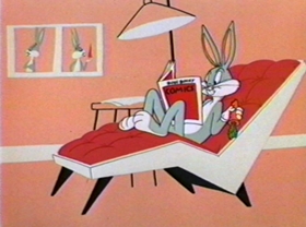 Screenshots from the 1981 Warner Bros. cartoon Bugs Bunny: All American Hero
