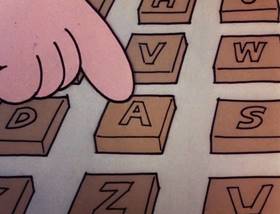 Screenshots from the 1983 Focus Design, Inc. cartoon Software