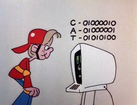 Screenshots from the 1983 Focus Design, Inc. cartoon Software